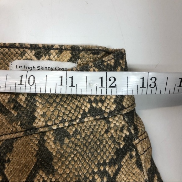 Frame Le High Skinny Crop Coated Python Jeans, size 25 - Picture 11 of 13